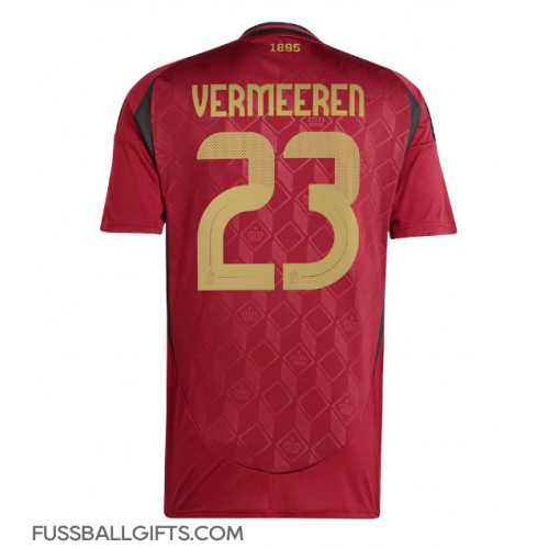 Belgien Arthur Vermeeren #23 Fußballbekleidung Heimtrikot EM 2024 Kurzarm